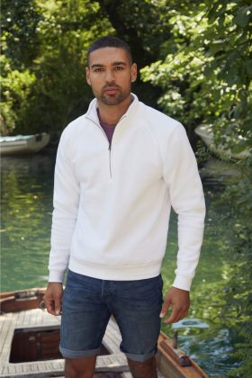 SC165 PREMIUM ZIP NECK SWEAT