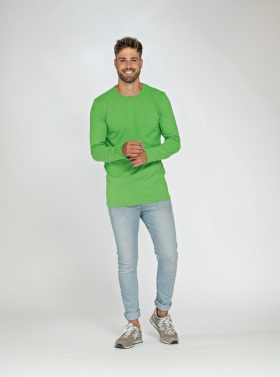 L&S T-SHIRT CREWNECK COT/ELAST LS FOR HIM lem 1265